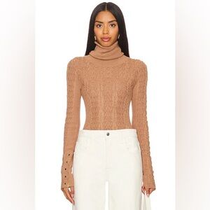 Free People Maddie Cable-Knit Turtleneck Sweater Women’s NWT Size Medium